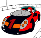 Dibujo Coche de carreras pintado por youtube