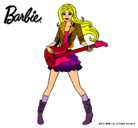 Dibujo Barbie guitarrista pintado por MerceLopez