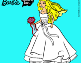 Dibujo Barbie vestida de novia pintado por Mirana