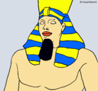 Dibujo Ramsés II pintado por faraon