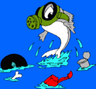 Dibujo Contaminación marina pintado por kouta