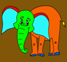 Dibujo Elefante feliz pintado por Sihyinones