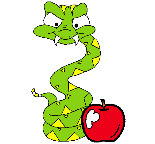 Dibujo Serpiente y manzana pintado por Kenn