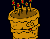 Dibujo Pastel de cumpleaños 2 pintado por micadoca
