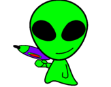 Dibujo Alienígena II pintado por kjxcsdhcvxv