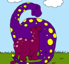Dibujo Dinosaurios pintado por sa52