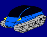 Dibujo Nave tanque pintado por carrito 