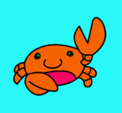 Dibujo Acuarel el cangrejo pintado por amor42