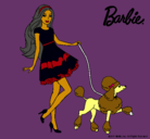 Dibujo Barbie paseando a su mascota pintado por zayuri