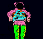 Dibujo Astronauta pintado por tuvieja 