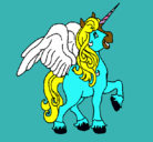 Dibujo Unicornio con alas pintado por AINHOAP