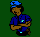 Dibujo Mujer policía pintado por sirley 