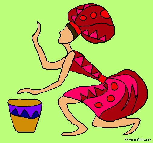 Mujer con tambor