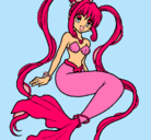 Dibujo Sirena con perlas pintado por glorianna456