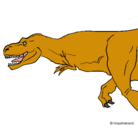 Dibujo Tiranosaurio rex pintado por ernes