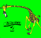 Dibujo Madagascar 2 Melman 2 pintado por eder