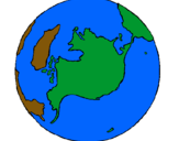Dibujo Planeta Tierra pintado por silvio