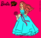 Dibujo Barbie vestida de novia pintado por bitia