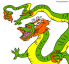 Dibujo Dragón chino pintado por Kenn