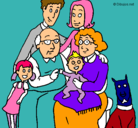 Dibujo Familia pintado por fami