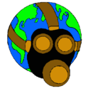 Dibujo Tierra con máscara de gas pintado por nairun