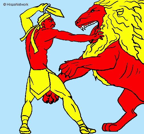 Gladiador contra león