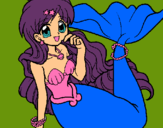 Dibujo Sirena pintado por lurdes22
