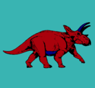 Dibujo Triceratops pintado por wednñ