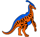 Dibujo Parasaurolofus con rayas pintado por verbalkin