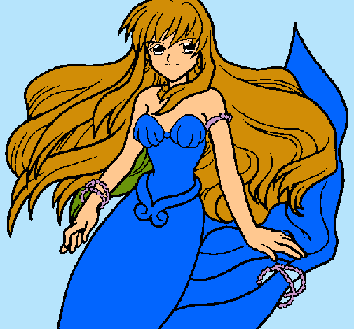 Dibujo Sirena pintado por lurdes22