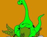Dibujo Diplodocus sentado pintado por tommy1