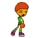 Dibujo Jugadora de básquet pintado por junel