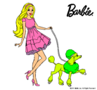 Dibujo Barbie paseando a su mascota pintado por RatitaRuiz