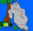 Dibujo Horton pintado por elefante