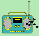 Dibujo Radio cassette 2 pintado por comegalletas