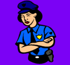 Dibujo Mujer policía pintado por daniela1250