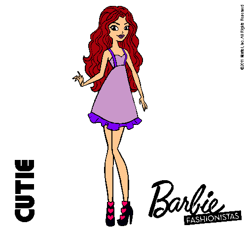 Dibujo Barbie Fashionista 3 pintado por MerceLopez