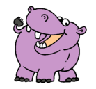 Dibujo Hipopótamo pintado por joahipo