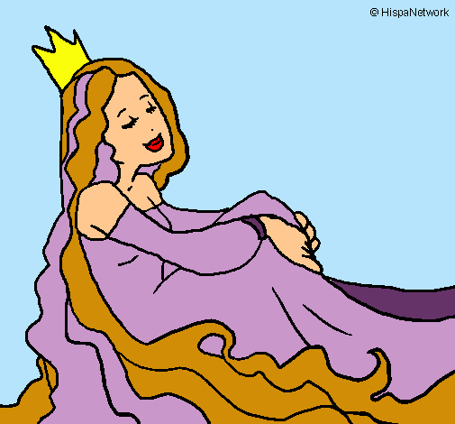 Dibujo Princesa relajada pintado por enzo21