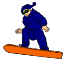 Dibujo Snowboard pintado por otero