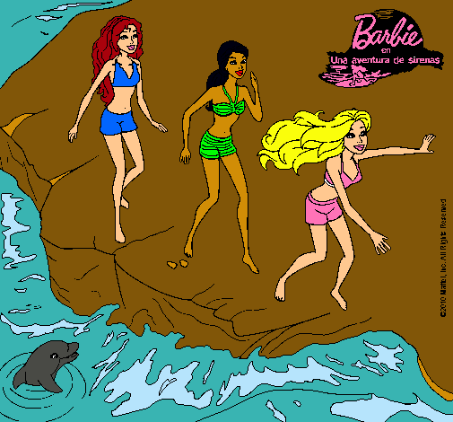 Barbie y sus amigas en la playa