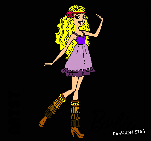 Dibujo Barbie Fashionista 1 pintado por MerceLopez