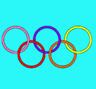 Dibujo Anillas de los juegos olimpícos pintado por helenelena