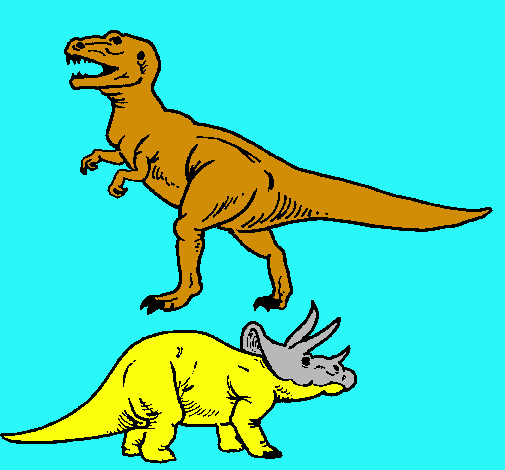 Triceratops y tiranosaurios rex