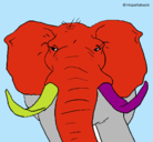 Dibujo Elefante africano pintado por adrian123456