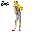 Dibujo Barbie con look casual pintado por albuchi