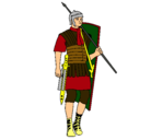 Dibujo Soldado romano pintado por supersergi