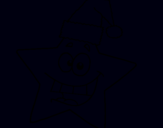Dibujo estrella de navidad pintado por tania5