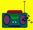 Dibujo Radio cassette 2 pintado por poloki