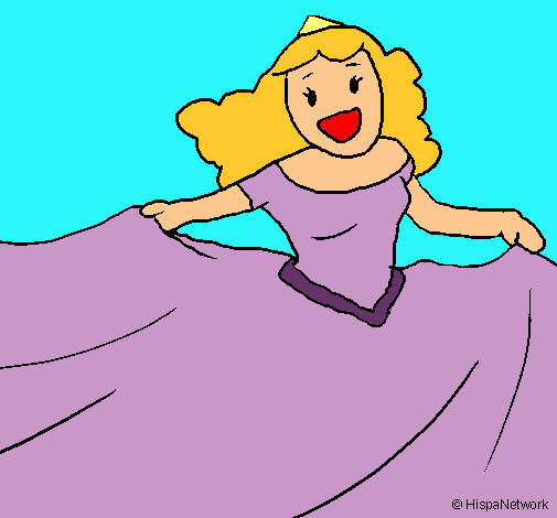 Dibujo Princesa feliz pintado por enzo21